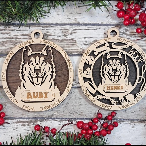 Handmade 4” Personalized Christmas Ornament for your dog! - Picture 2 of 5